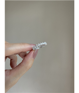 ANEL APARADOR INTEIRO ZIRCNIAS 2MM E 3 GARRAS