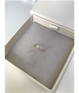 ANEL SOLITRIO OURO 18K - BRILHANTE 15 PONTOS