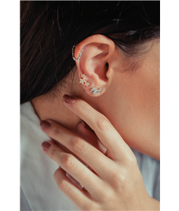 BRINCO MINI EARCUFF BIA - RODIO BRANCO